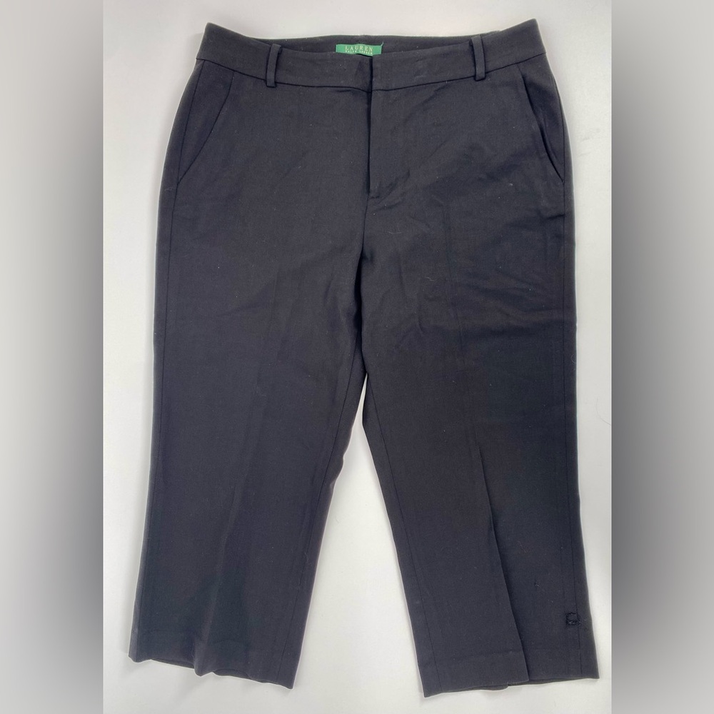 Lauren Ralph Lauren Women's Black Cropped Dress Pants Size 10
